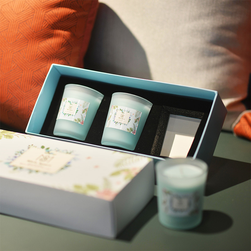 Natürliche warme Duftkerze mit Blumengeschmack Geschenkbox Reines natürliches Sojawachs