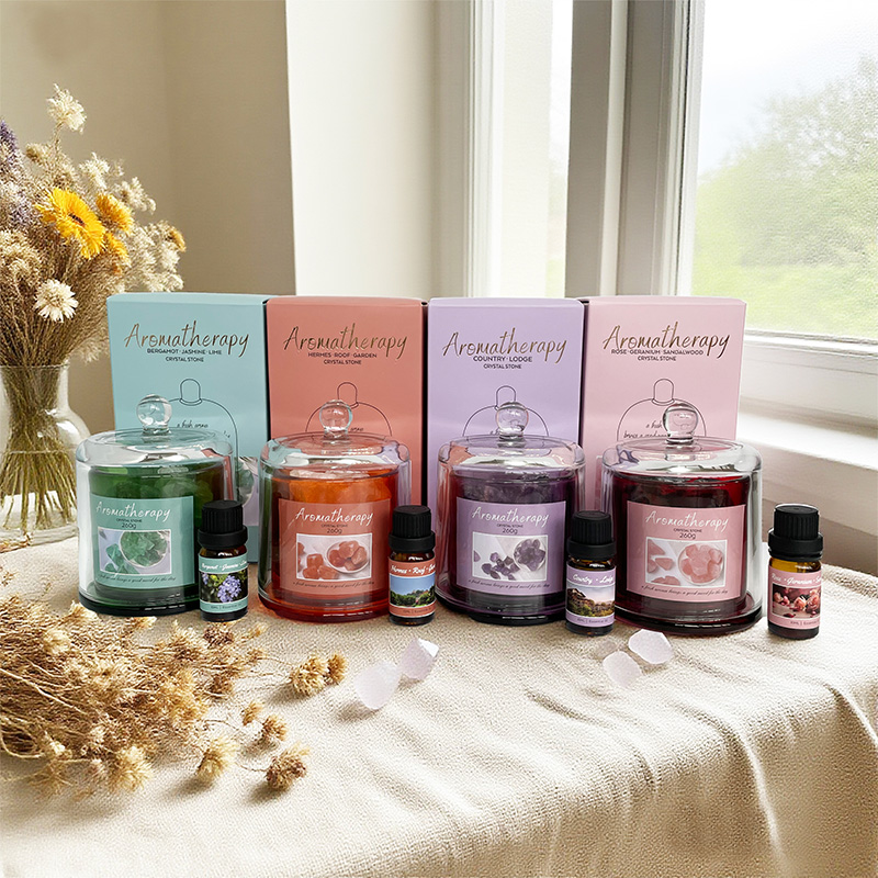 Bell Jar Diffusor für ätherische Öle Farbige Aromasteine Schlafmittel Heilung Indoor Premium Ornament Geschenk