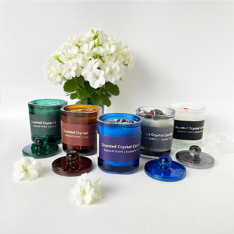 Heilende aromatische Kristallglas Duftkerze Geschenk Natürliches Sojawachs