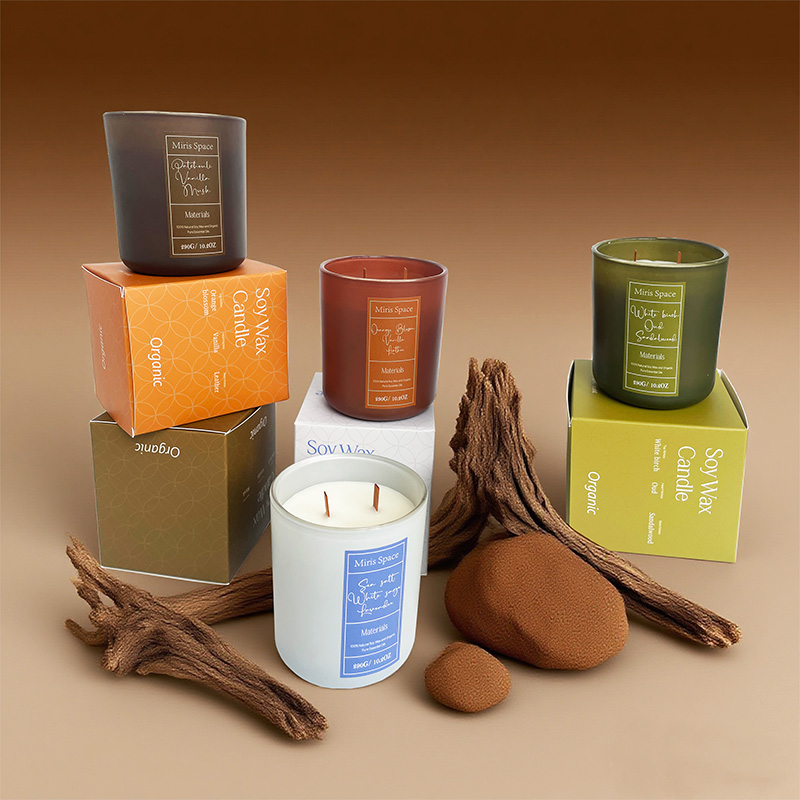 Geometrische Linienverpackung Sojawachs-Duftkerze – Privates individuelles Logo