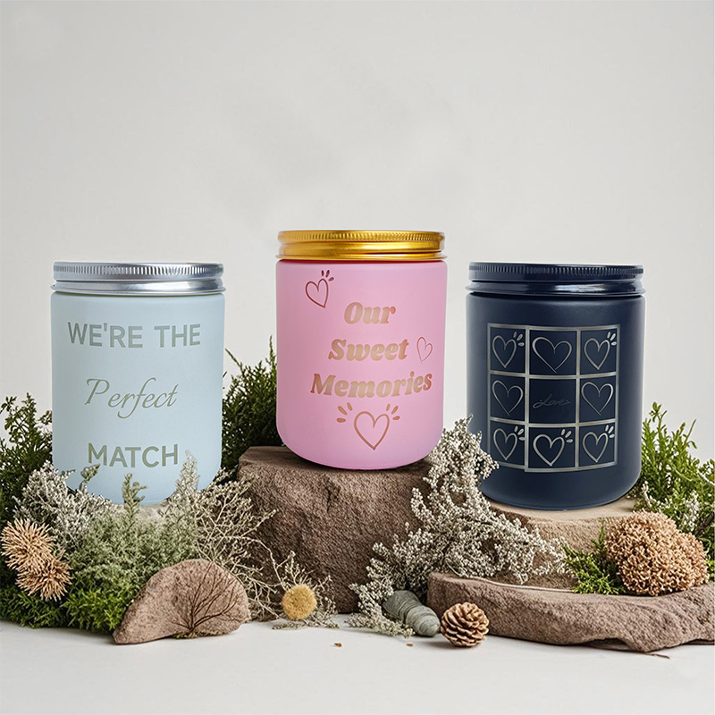 Bedruckter Ausschnitt Valentinstag Duftkerze Ambiente Geschenk Natürliches Sojawachs