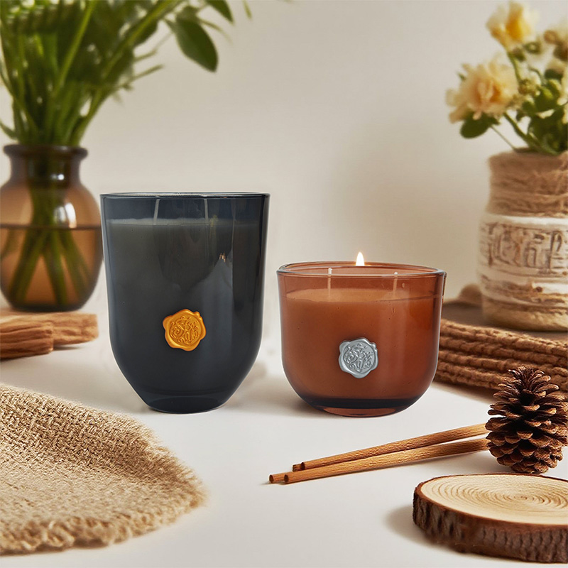 Wax Seal Konische Glasbecher Sojawachs Duftkerze