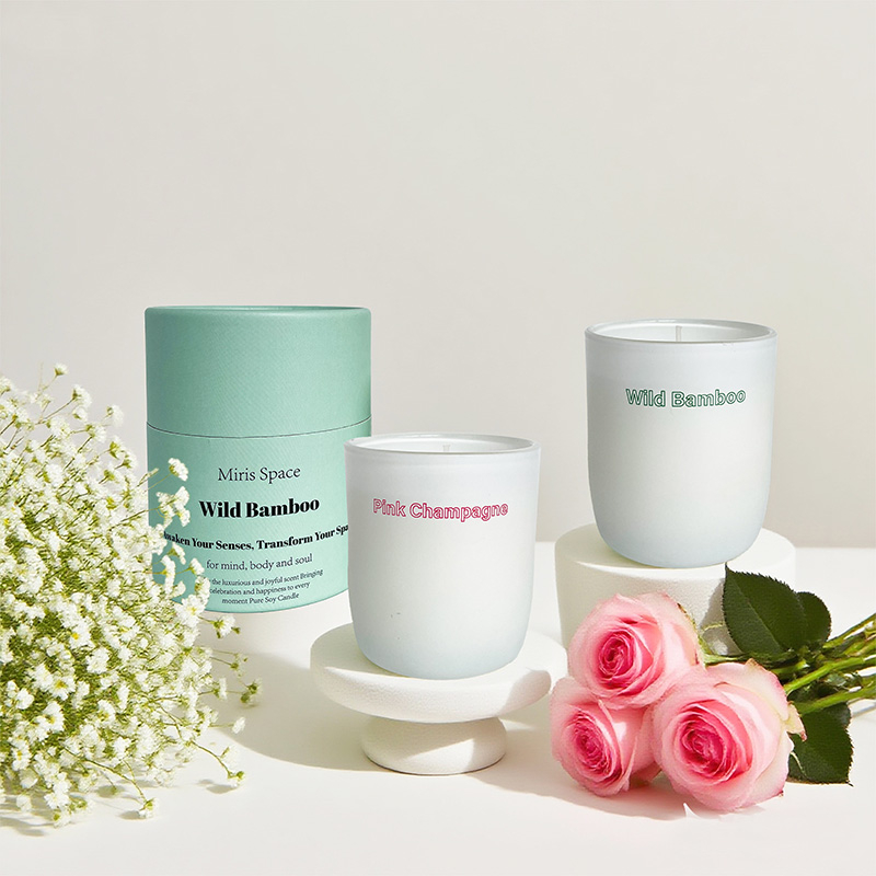 Zylinder-Geschenkbox mit Blumenduft für den Heimgebrauch, langlebige Duftkerze für den Innenbereich, anpassbares Sojawachs