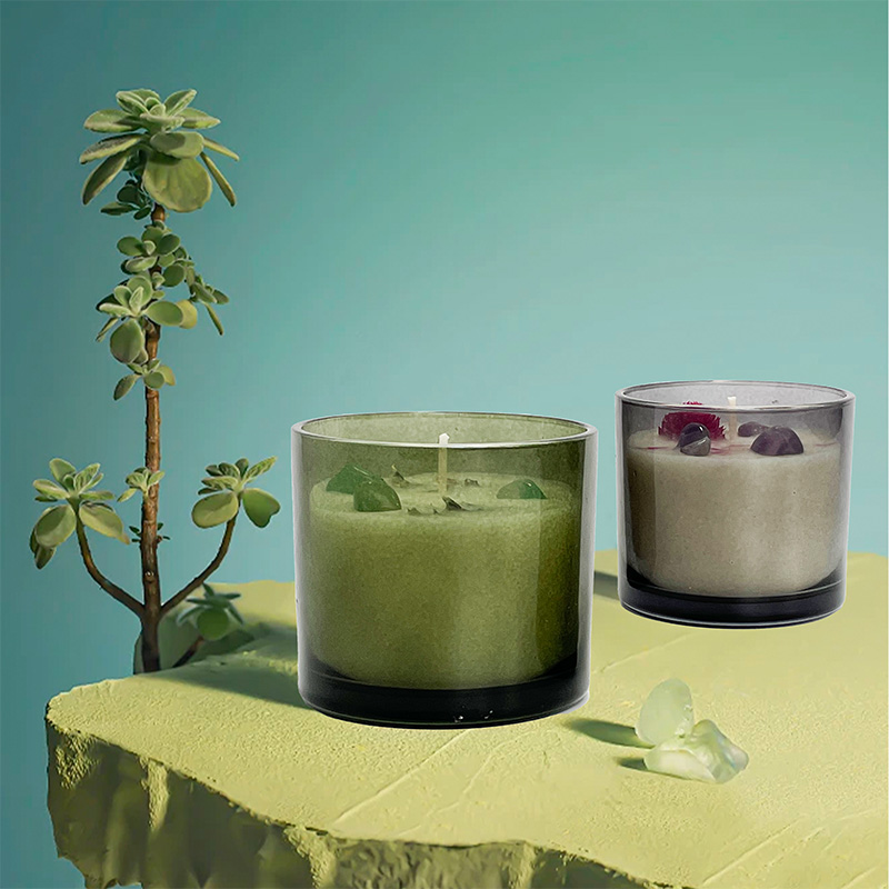 Kristallgetrocknete Blume Heilende Duftkerze Beruhigend und entspannend Natürliches Sojawachs Benutzerdefiniertes Logo