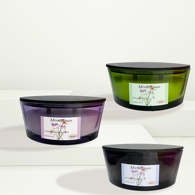 Duftkerze mit bootförmigem Deckel und Glas, reines natürliches Sojawachs, individuelles Logo