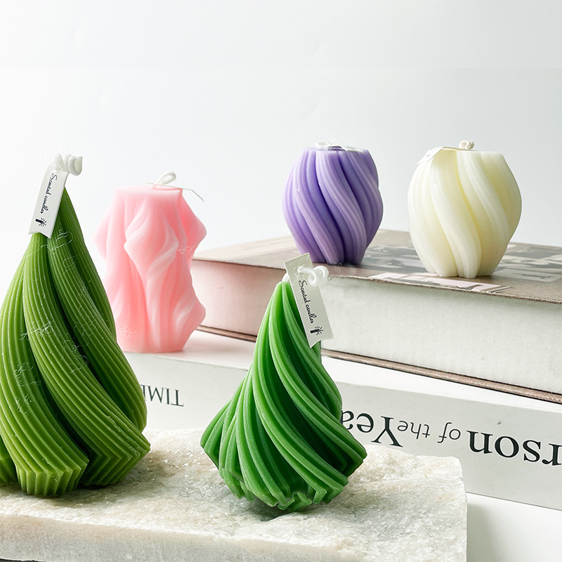 Handgefertigte europäische geometrische Säule Duftkerze Sojawachs