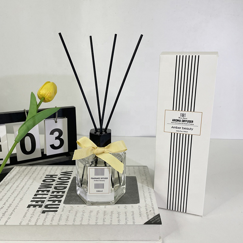 Natürlicher, frischer Diffusor mit Schleife und Schilfrohr für den Innenbereich, lang anhaltender Duft