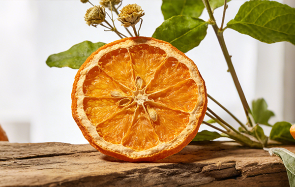 Orangefarbene Scheiben